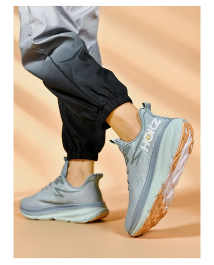 Men's Running Shoes Cushioning Outdoor Non-Slip Jogging Breathable Trainer Race Sneakers Luxury shoes Mesh Couple Off-road Shoes.