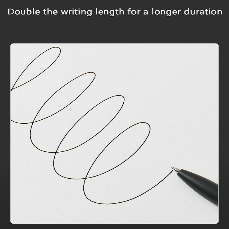 KACO Gelschreiber, Press-Signaturstift, Schreibwaren, Metall-Stiftclip, 0,5 mm, schwarze Tinte, schnell trocknend, großes Fassungsvermögen, 800 m, glattes Schreiben.