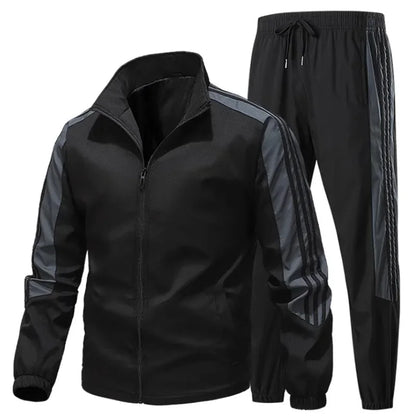 Cool Casual Sports Suit for Teenage Boys Large Size Trendy Workwear Pants Included One Complete Set Handsome Male Apparel