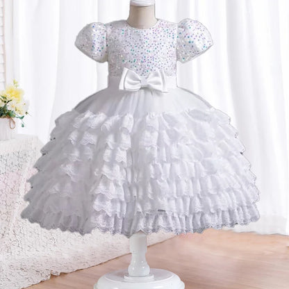 2023 Neue elegante Kleider für Mädchen, glänzendes Halloween-Performance-Kostüm, Geburtstagsparty-Kleid für 3–10 Jahre alte Mädchen