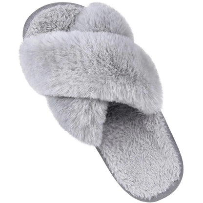 Litfun Fashion Fur Slippers For Women Winter Soft Bottom Cozy Fur Flip Flops Female Indoor Home Fluffy Short Plush Fuzzy Slides.