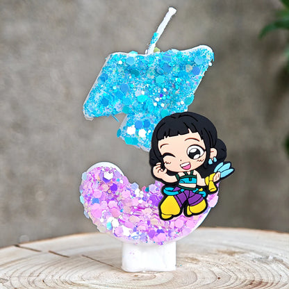 Heißer Kpop Dämon Jäger Thema Kerze 3D Nummer 0-9 Kinder Geburtstag Kuchen Dekoration Baby Dusche Anime Party liefert Geschenke