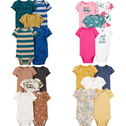 5 teile/satz Baumwolle Weiche Bequeme Baby Bodys Kurzarm Einteiliges für Neugeborene Sommer Bebe Kleidung Baby Dusche Geschenke.