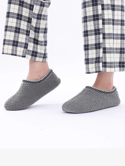 Litfun Soft Women Slippers Winter Warm Fashion Casual Slippers Outdoor Wear-resistant Rubber Sole Shoes Indoor Flat Women Shoes.