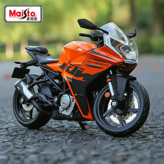 Bburago 1:12 KTM RC 390 Alloy Racing Motorcycle Model Diecast Metal Street Sports Motorcycle Model Simitation Childrens Toy Gift.