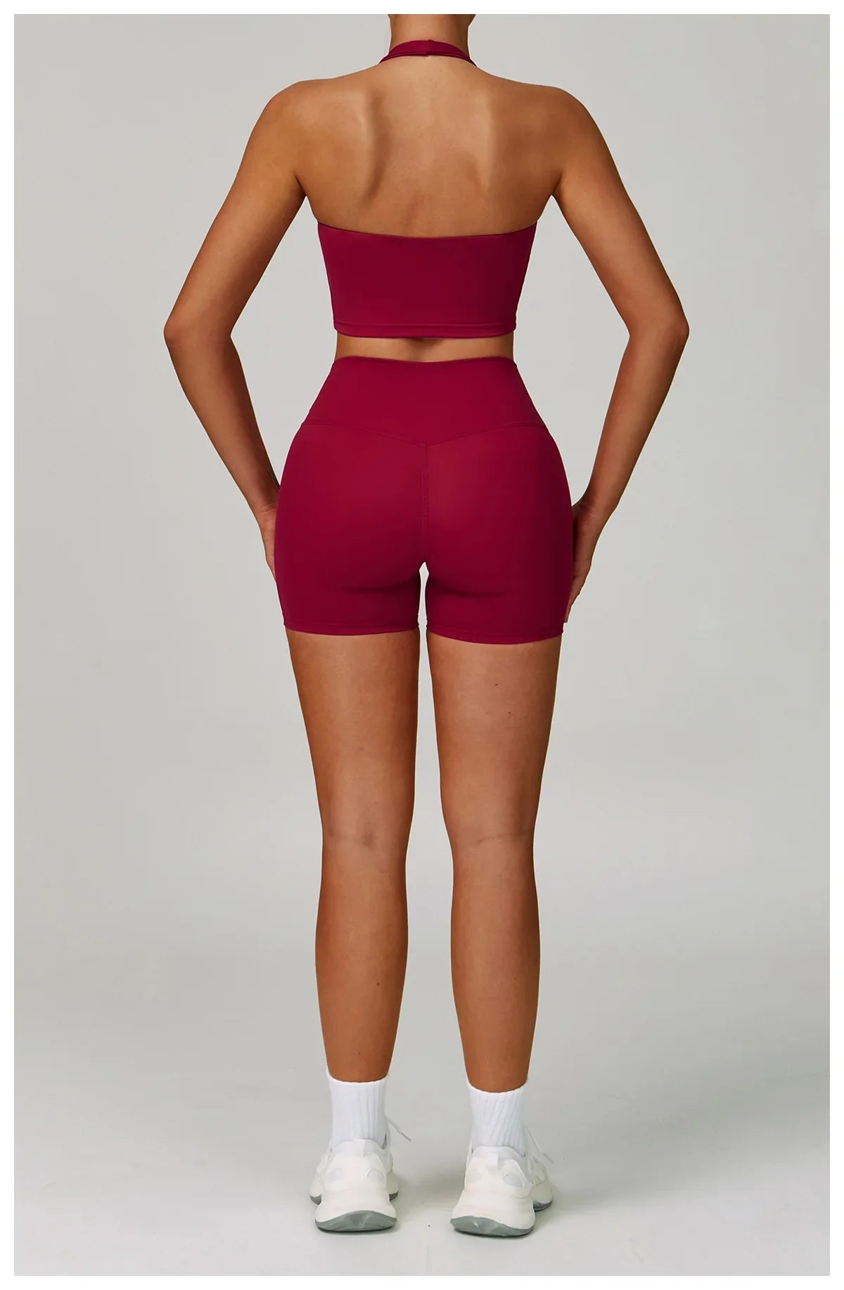 Yoga Shorts Set Women Sports Bra Long Sleeve Zipper Jacket Tight Fitting Pants Fitness Suit Outdoor Running 2PCS Workout Clothes.