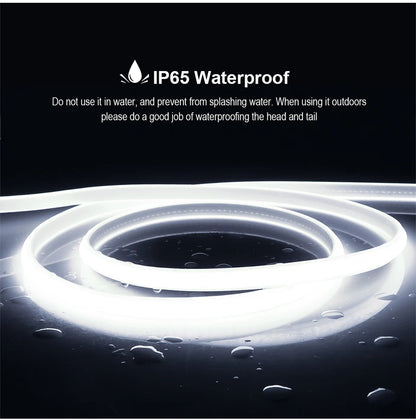 35M Neon Soft Tube Cob LED Strip Light Super Bright 320LEDs/m RA90 with Switch EU/US Plug Waterproof Outdoor Decor 110V 220V.