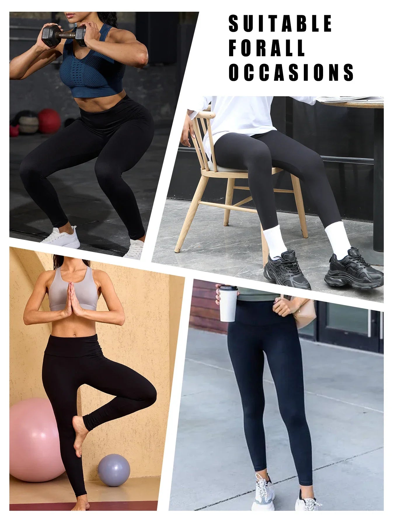 5 Pack Women's Super Soft High Waisted Tummy Control No See Through Workout Yoga Running Athletic Push Up Gym Fitness Leggings.
