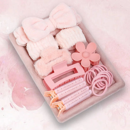 58-Piece Hair Accessories Set Butterfly End Hair Ties Shark Clip Flower Hair Grips Hair Bands Hair Accessories for Women Girls