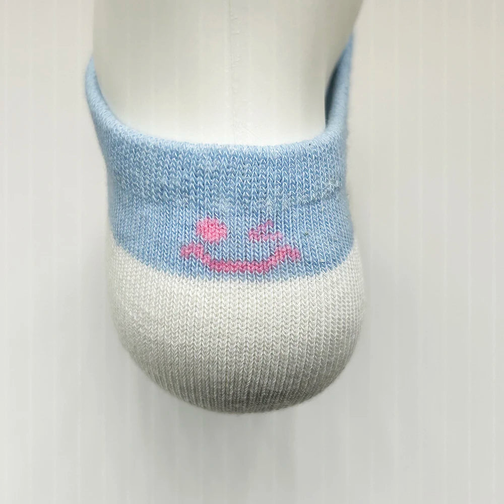 4 Pairs Cotton Women's Boat Socks No Show Socks Set for Lady White Invisible Cotton Socks Pack Pink Black Breathable Summer.