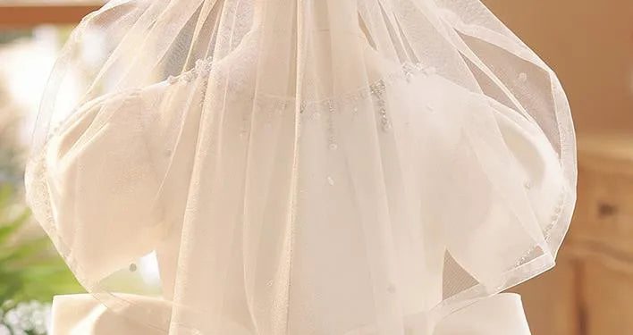 Sommer Solide Perlen Prinzessin Kleid Rundhals Elegante Kinder Brautjungfer Kleidung Luxus Kleider für Hochzeit Edle Kind Kleidung.