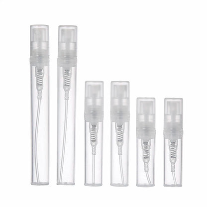 100pcs/lot 2ml 3ml 4ml 5ml Small Round Plastic Containers Perfume Bottles Atomizer Empty Cosmetic Containers For Sample.