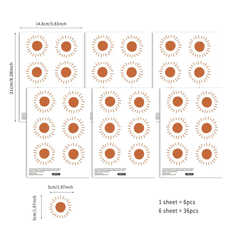 Boho Hearts Creative Wall Sticker For Children Baby Girls Boys Room Nursery Wall Art Decals Vinyl Mural Kids Bedroom Home Decor.