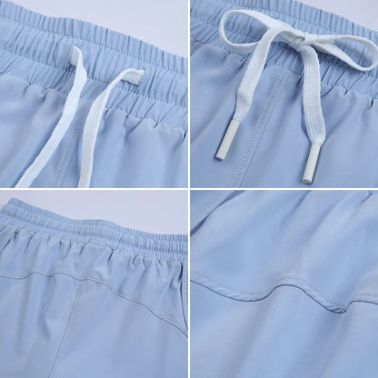 Women Shorts Mesh Outdoors Sports Running Gym Yoga Shorts Bilayer Mesh Yoga Sports Shorts Female Sports Running Gym Yoga Shorts.