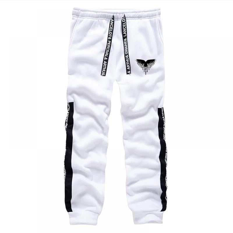 Fall Winter Daily Casual Sporty Jogger Sportswear Viking Raven Print Outfits 2025 New Fashion Men's Tracksuit Hoodies Sweatpants.