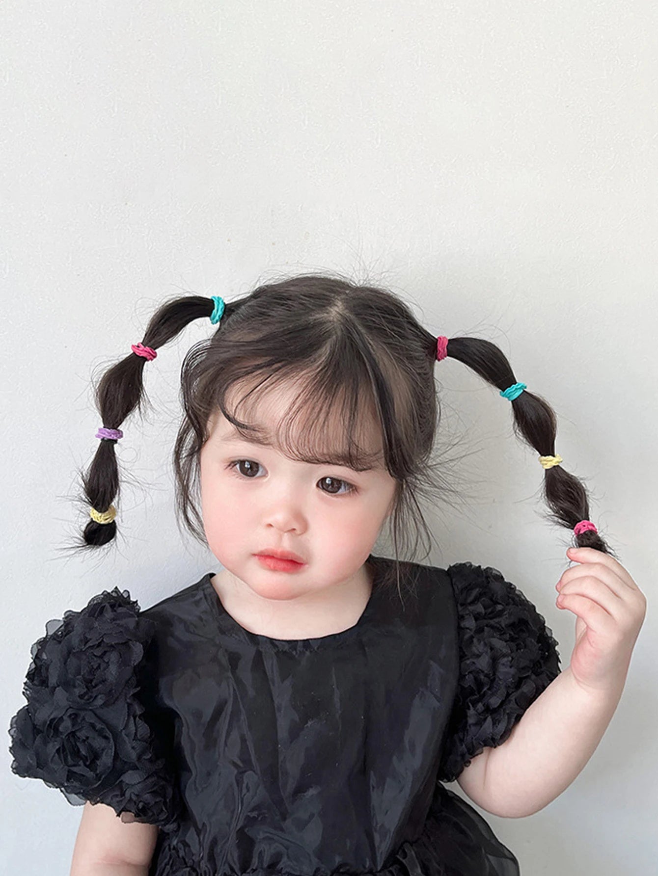 Girl Elastic Hair Bands Hair Pins Claw Clips Ponytail Hold Hair Tie Rubber Bands Scrunchie Hair Accessories Bands set for Girls.