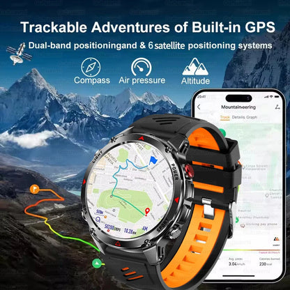 New Outdoors Military GPS Sports Smart Watch Women Dual-Band GNSS Compass Altimeter 3ATM Waterproof BluetoothCall Smartwatch Men.