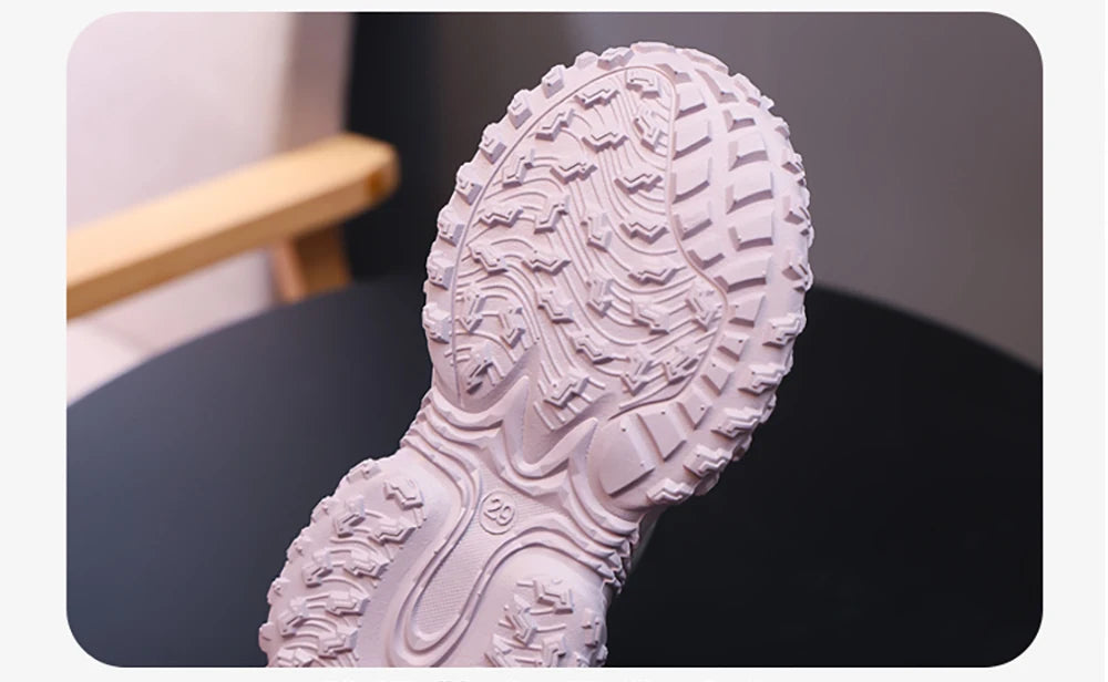 2025 Autumn Sport Shoes For Children PU Leather Waterproof Kid's Sneakers Anti-slippery Breathable Boy's Girl's Running Shoes.