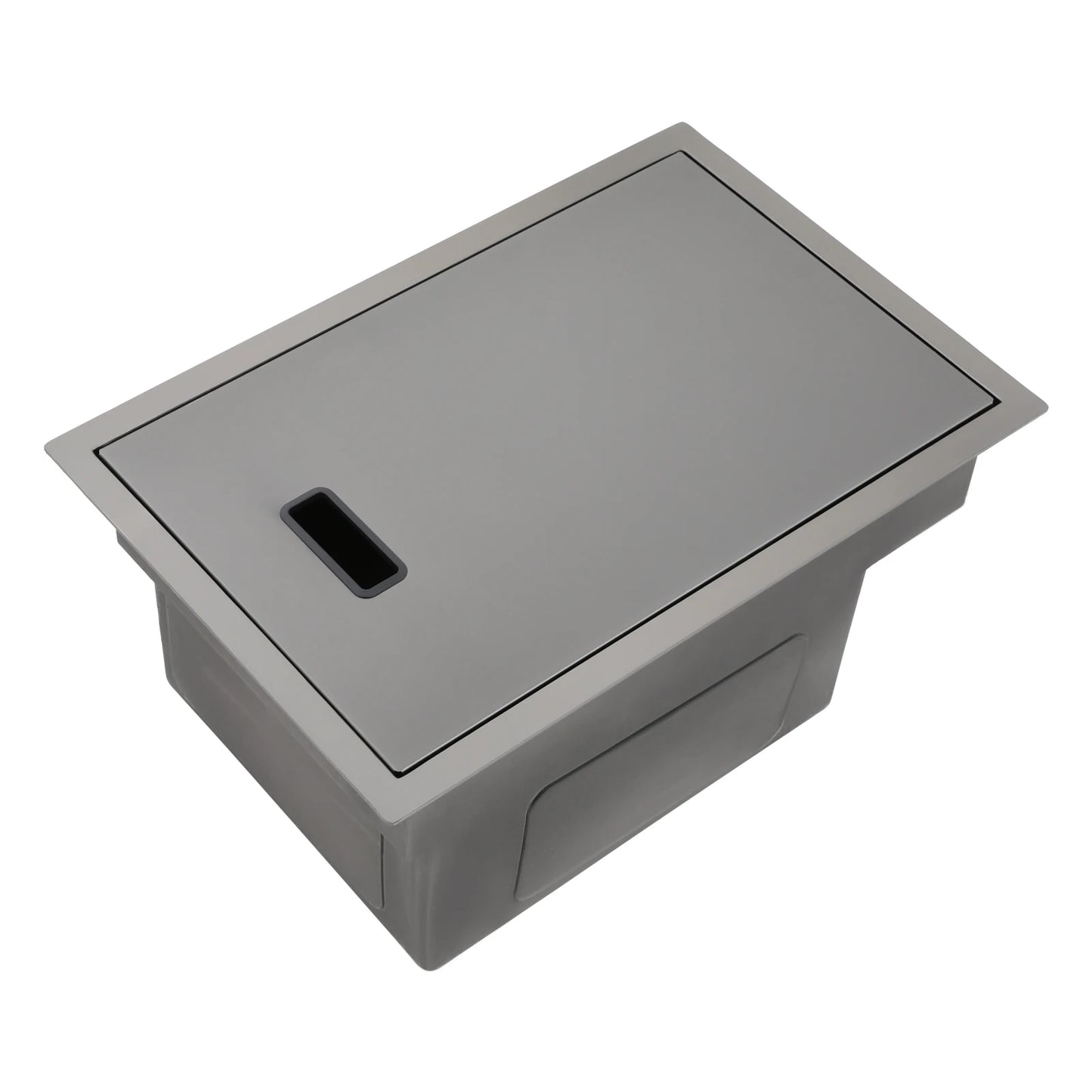 Bymaocar Edelstahlspüle 30 x 45 x 23 cm mit Wasserhahn, eingebettetes Küchenspüle, einschüssel, verdecktes Küchenspüle