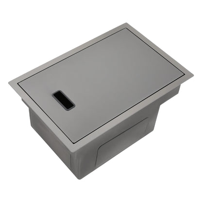 Bymaocar Edelstahlspüle 30 x 45 x 23 cm mit Wasserhahn, eingebettetes Küchenspüle, einschüssel, verdecktes Küchenspüle