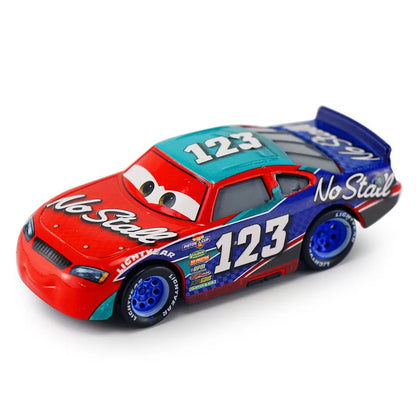 Disney Pixar Cars 2 3 Lightning McQueen Race Div Fritter Miss Tractor Frank 1:55 Diecast Metal Alloy Model Car For Kid Xmas Gift