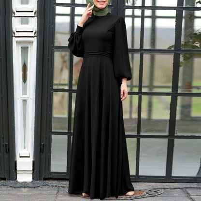 Muslim Women Abaya Long Sleeve Turkish Dresses Women Eid Long Maxi Dress Kaftan Arab Robe Dubai Islamic Clothing Moroccan Kaftan