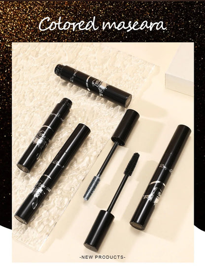 Colorful Waterproof Mascara Blue Purple Pearl Mascara Dense Eye Makeup Bronze Fine Diamond Silver Mascara Cream Cosmetics Makeup.