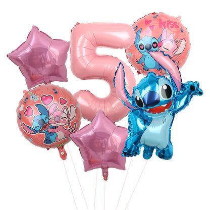 Disney Stitch Geburtstagsparty-Luftballons, Lilo & Stitch-Ballon-Sets, Babyparty für Kinder, Geburtstagsparty-Dekorationen, Zubehör, Geschenke.