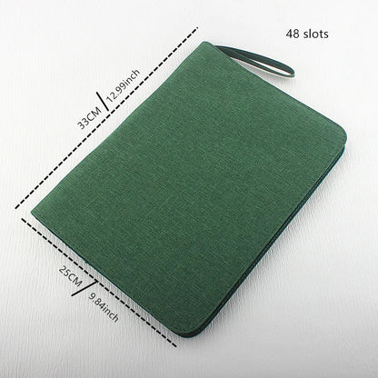 48 /24/10 Slots Fountain Pen Case, Canvas Pen Holder Display Pouch Bag Storage Large Capacity Waterproof.