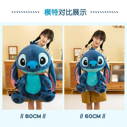 80cm Big Size Disney LILO & Stitch Anime Plush Stuffed Doll Room Plushies Pillow Kawaii Ornaments Children's Holiday Gifts.