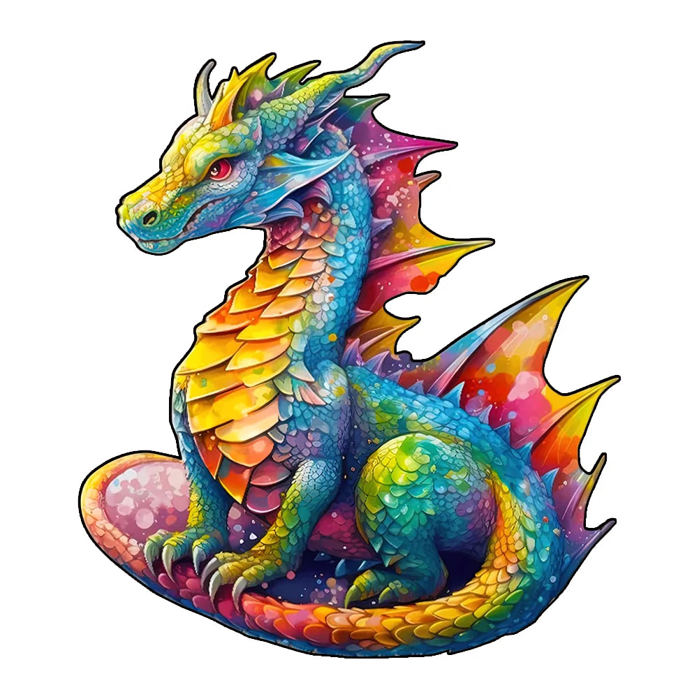 Irregular Shaped Wooden Animal Puzzle DIY Puzzle Party Games Educational Gift for Kids Holiday Gift Intelligent Cat Wood Jigsaw.