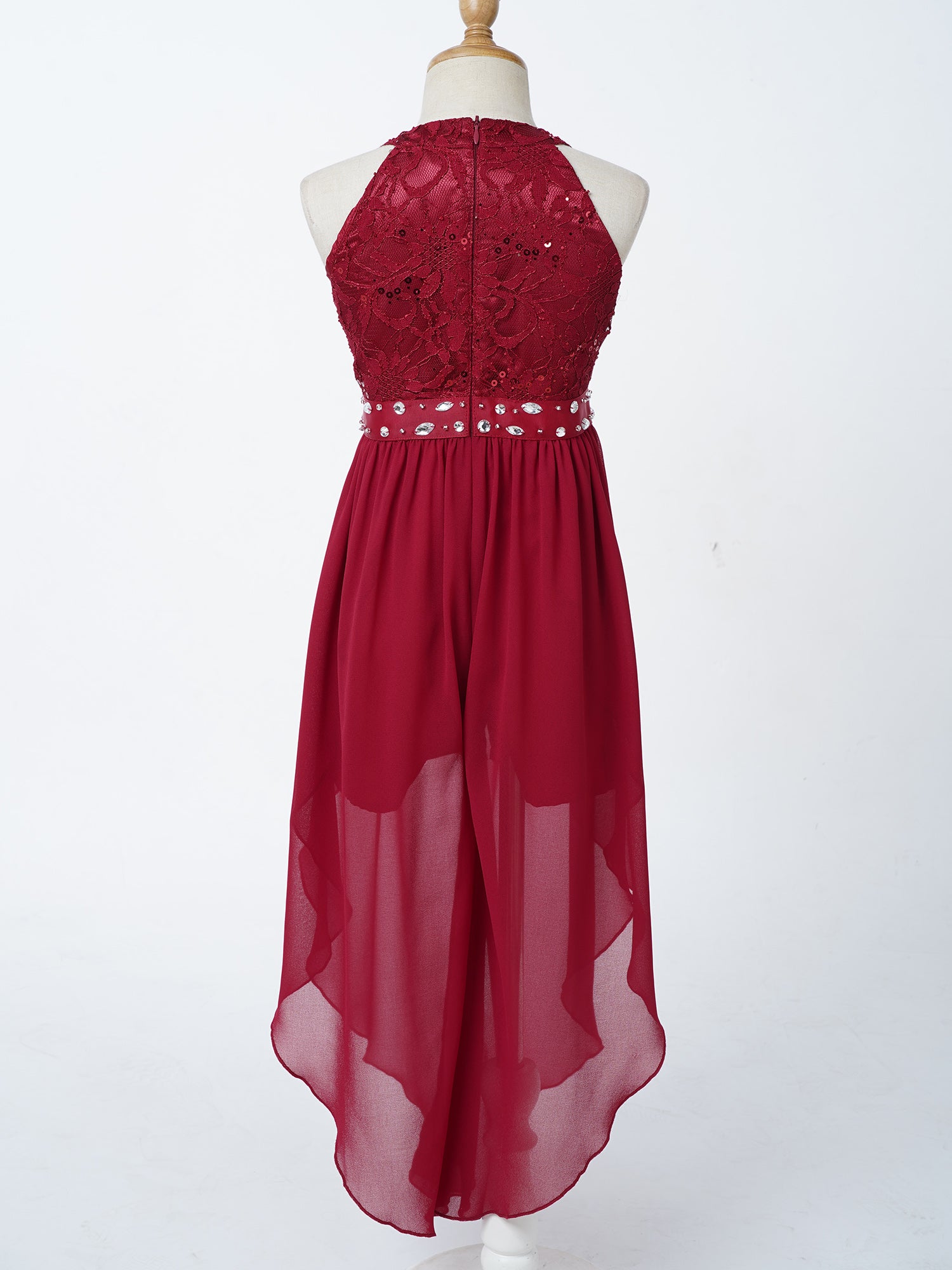 Sommer Mädchen Ärmellosen Chiffon Maxi Kleid Shiny Perlen Spitze Gebaut-in Shorts Party Kleid für Hochzeit Geburtstag Dance Leistung.