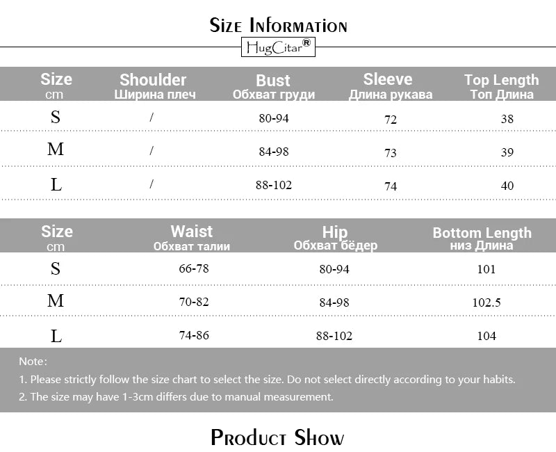 Hugcitar Pure Color Long Sleeve Crop T-Shirt Legging 2 Piece Matching Sets 2024 Spring Women Fashion Streetwear Sports Tracksuit.