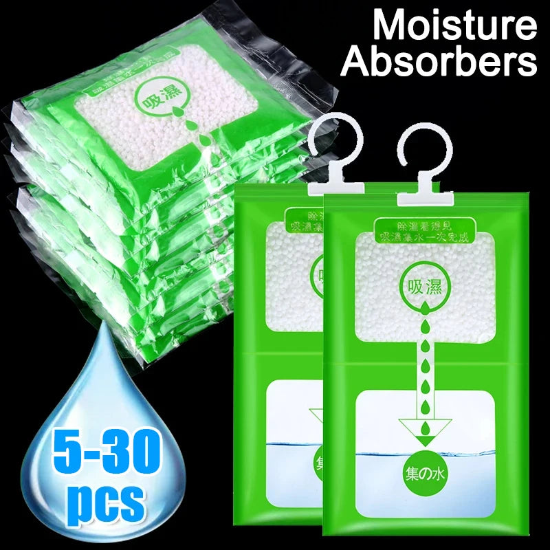 Hangable Wardrobe Moldproof Moisture Proof Dehumidification Bag humidity Moisture Absorbing Bag Closet Dehumidizer Eco Friendly.