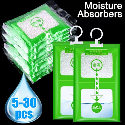 Hangable Wardrobe Moldproof Moisture Proof Dehumidification Bag humidity Moisture Absorbing Bag Closet Dehumidizer Eco Friendly.