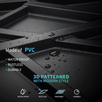 12/20/30pcs 3D pvc wall panels for indoor wall decoration, for living room hall bedroom hotel office,including tape