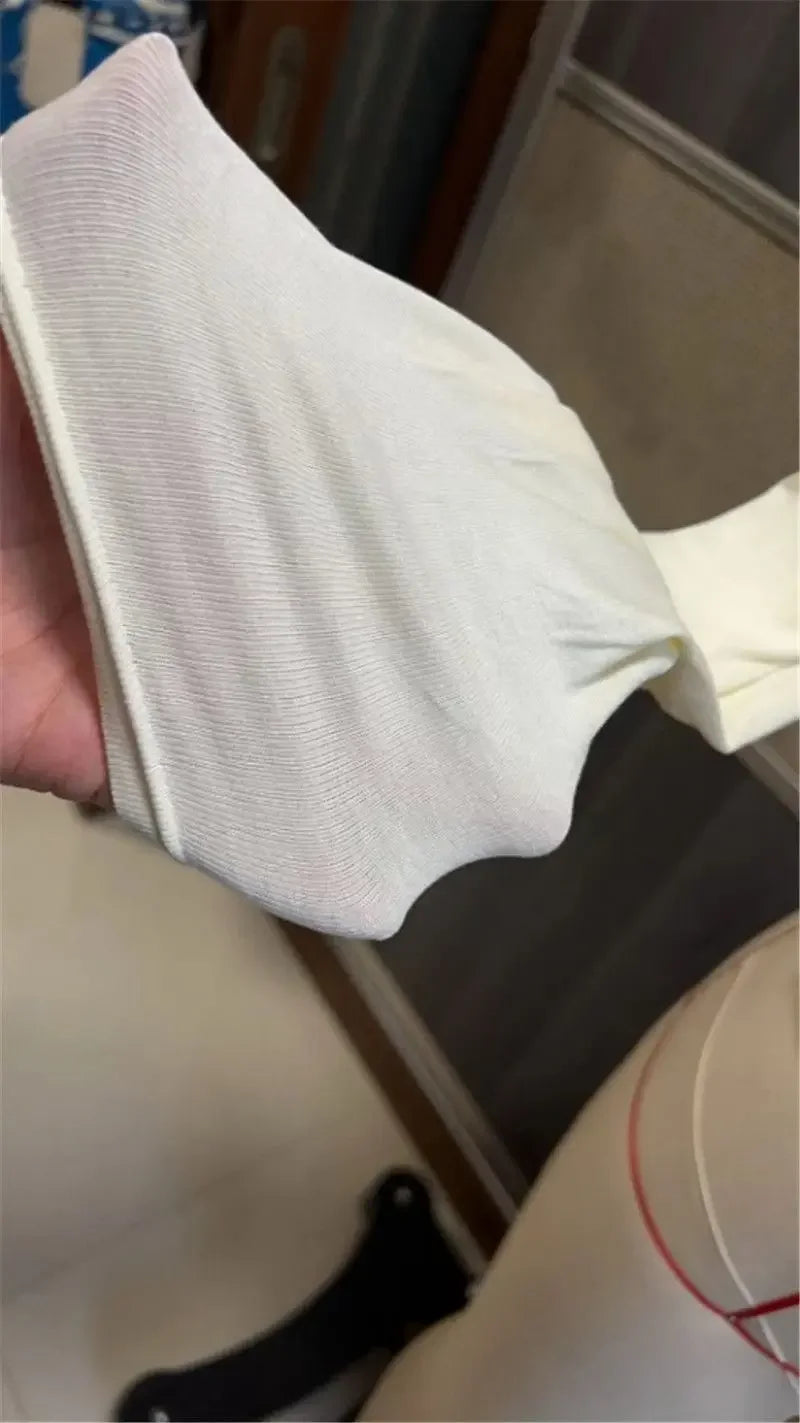 Slim Fit Long Sleeve Women's T-shirt Pure Color Design Pleated Detail Base Shirt Ladies Top Quality Material Comfortable Wear.