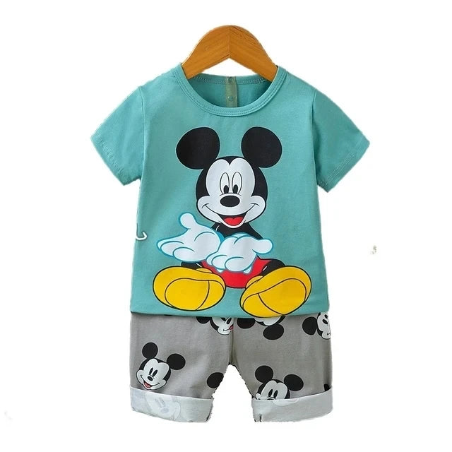 Sommer Cartoon T-Shirt Shorts Kinder Jungen Set Baumwolle T-Shirts Hosen Freizeit Jungen und Mädchen Babys Kleidung lässig 2 stücke.
