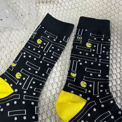 1 Pair Unisex Old School Game Sock Trendy Fashionable Suit In All Seasons For Daily Street.