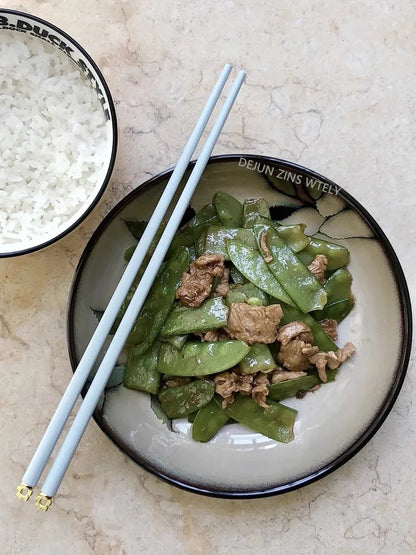 1Pc Vintage Bamboo Leaf Ceramic Bowl Salad Plate Exquisite Ceramic Cutlery Household Noodle Bowl Western Steak Cake Sushi Plate