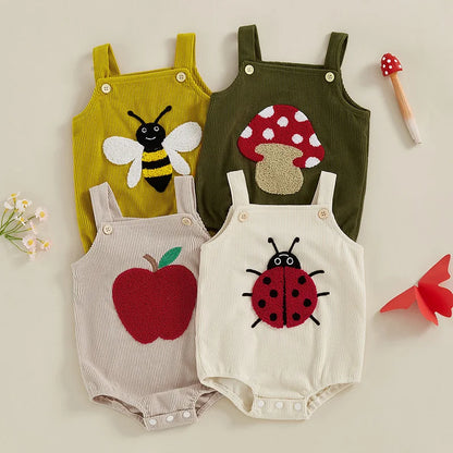 Frühling Herbst Baby Kleidung Cord Bodys 0-18M Kleinkind Mädchen Cartoon Body Casual Kleinkind Jungen Hosenträger Ein stück.