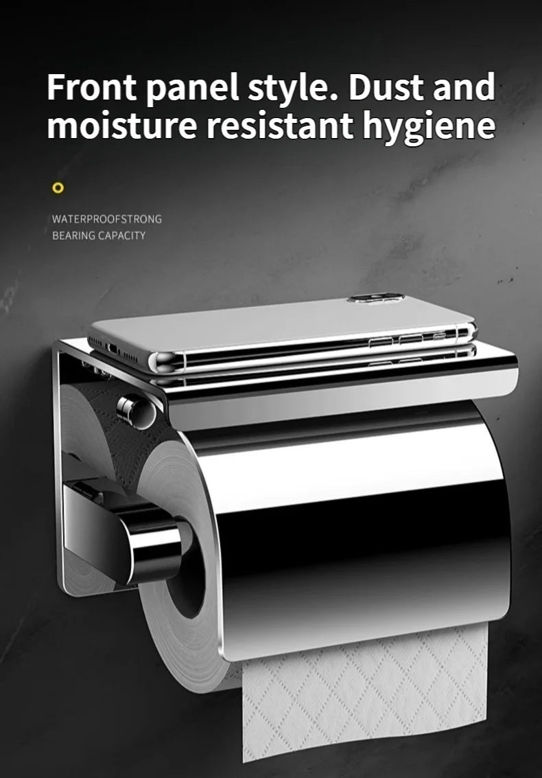Papierhandtuchhalter aus Edelstahl ohne Stanzen, wandmontierter Küchenrollenhalter, Toilettenpapierhalter, Badezimmer-Handtuchhalter
