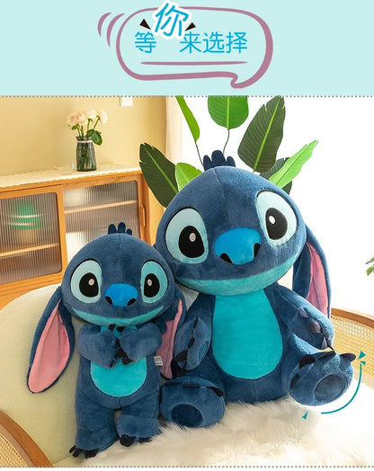 80cm Big Size Disney LILO & Stitch Anime Plush Stuffed Doll Room Plushies Pillow Kawaii Ornaments Children's Holiday Gifts.