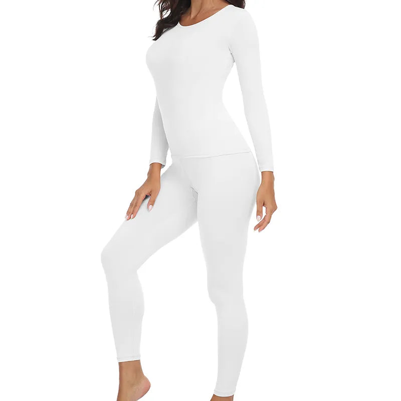 Thermal Underwear Women Autumn Winter Under Layer Clothes New Warm Pajamas Sets for Female 2 Pieces Long John Top Legging.