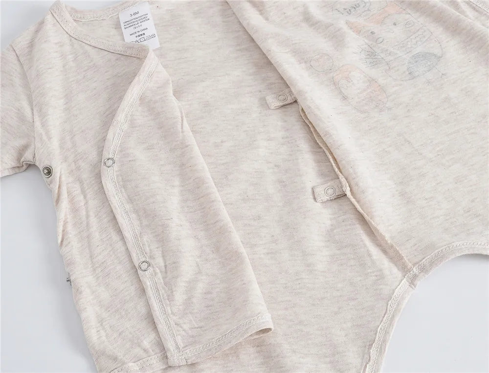 Honeyzone Baby Boy Bodysuit O-Neck Cartoon Print Neugeborene Baumwolle Kleidung ein Stück weiches Design Kinder Kostüm.