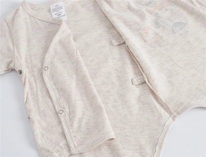 Honeyzone Baby Boy Bodysuit O-Neck Cartoon Print Neugeborene Baumwolle Kleidung ein Stück weiches Design Kinder Kostüm.