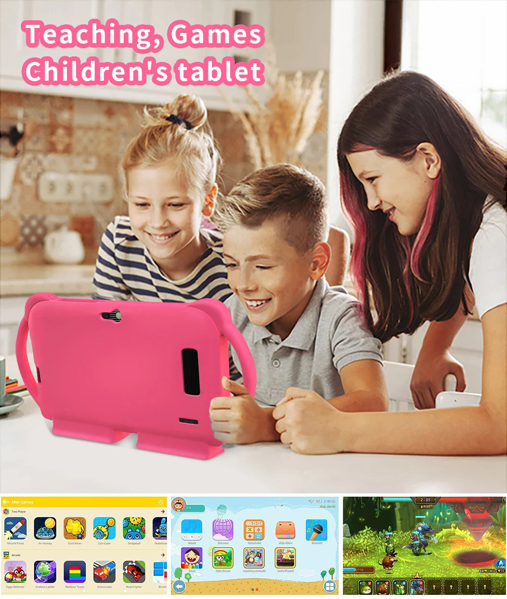 2025 New 7 Inch 5G WIFI Children's Tablet 4GB RAM 64GB ROM Portable Mini Tablet Quad Core Dual Camera 4000mAh Android 13.