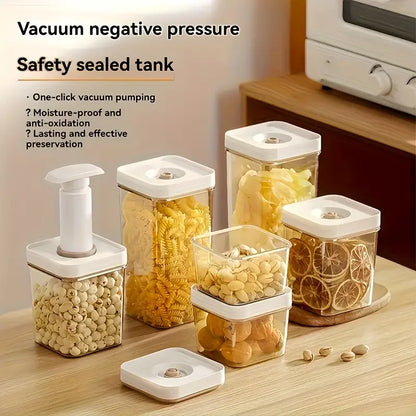 4-piece modern vacuum-sealed food storage containers - household refrigerator storage containers, suitable for food and grains.