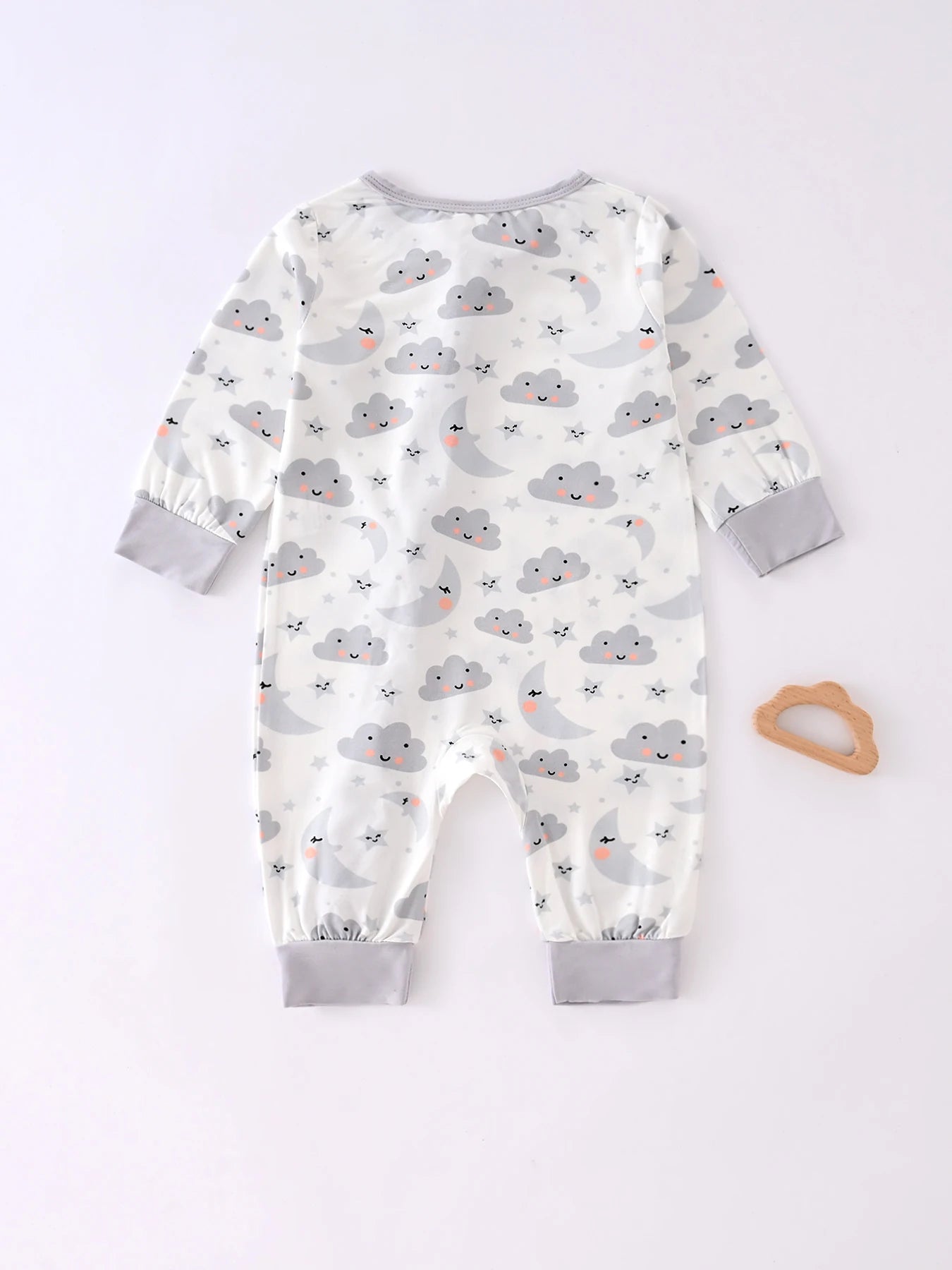 Neugeborenes Baby-Body mit Reißverschluss für alle Jahreszeiten, Jungen, langärmelig, Strampler, Kleidung, Mädchen, Rundhals-Body, 0–1–3–6 Monate.