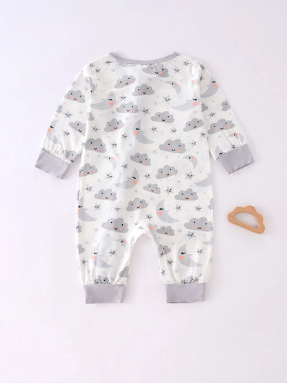 Neugeborenes Baby-Body mit Reißverschluss für alle Jahreszeiten, Jungen, langärmelig, Strampler, Kleidung, Mädchen, Rundhals-Body, 0–1–3–6 Monate.